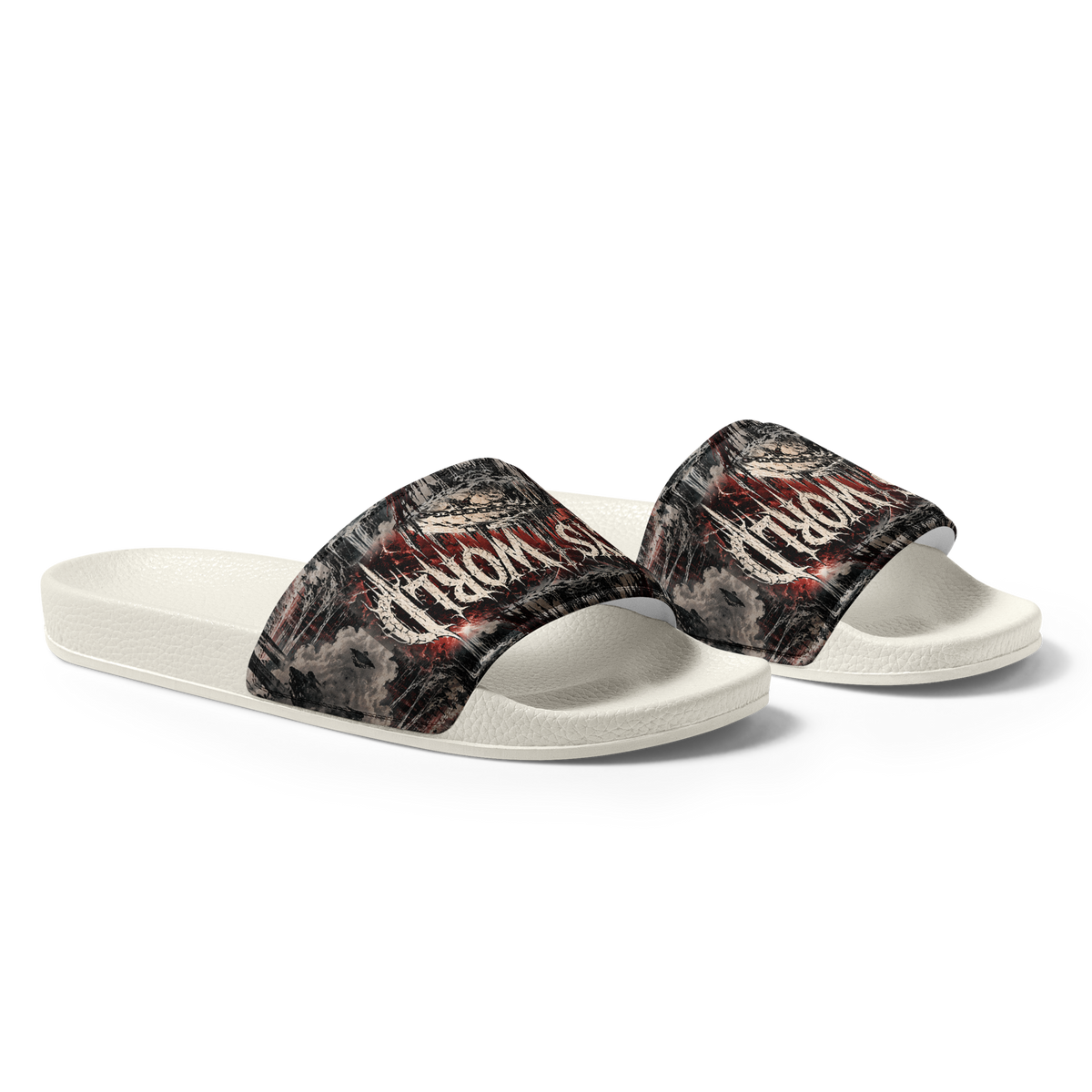 ICYS WORLD Skull Slides – printed slides, right front view