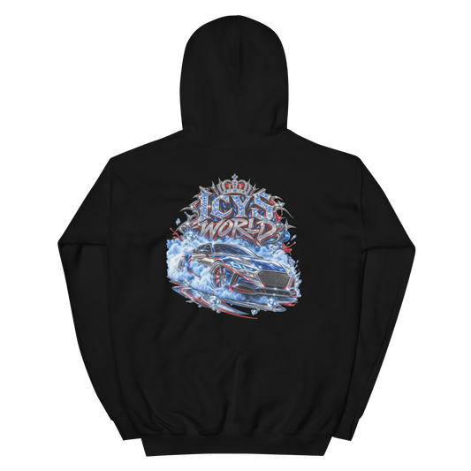 ICYS WORLD Drift King car culture hoodie, back print