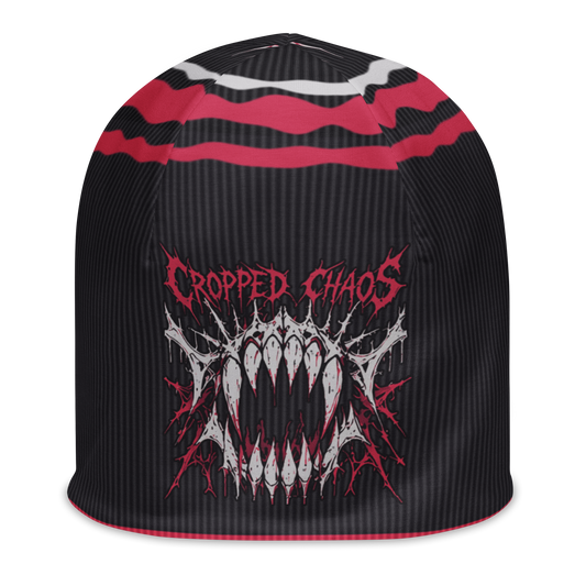 ICYS WORLD Cropped Chaos beanie, front view