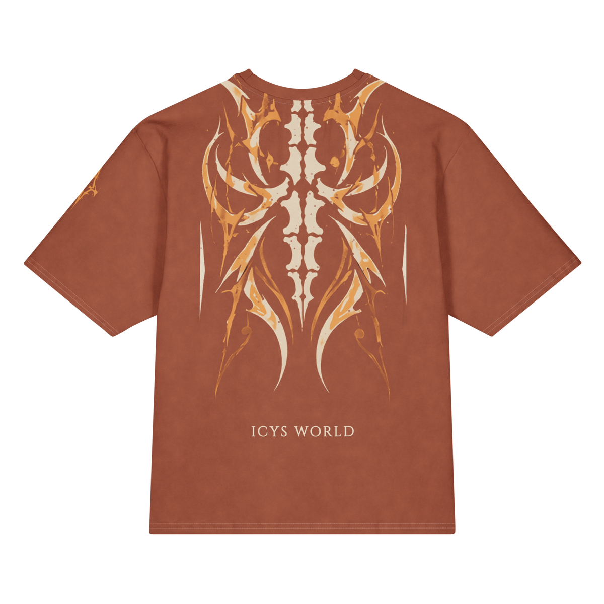 ICYS WORLD Two Tone tee, back view
