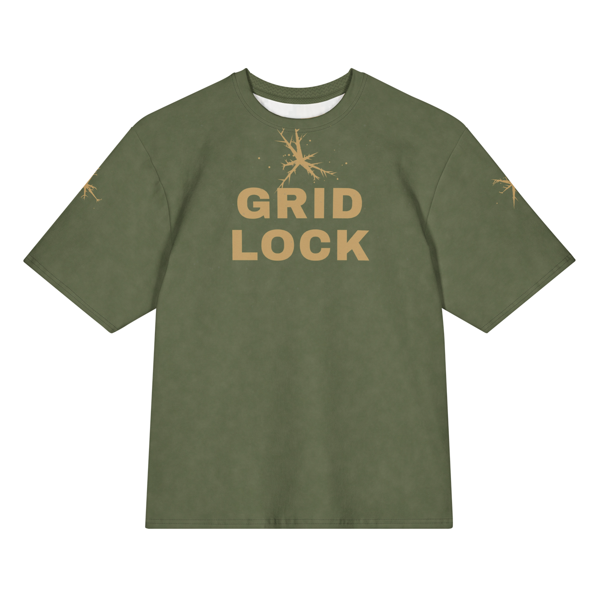 ICYS WORLD Grid Lock tee, front view