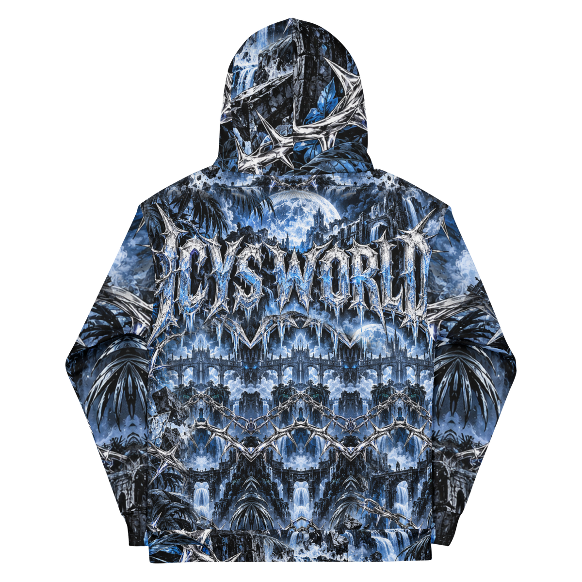 ICYS WORLD Frozen Kingdom All-Over Hoodie – all-over print hoodie, back view