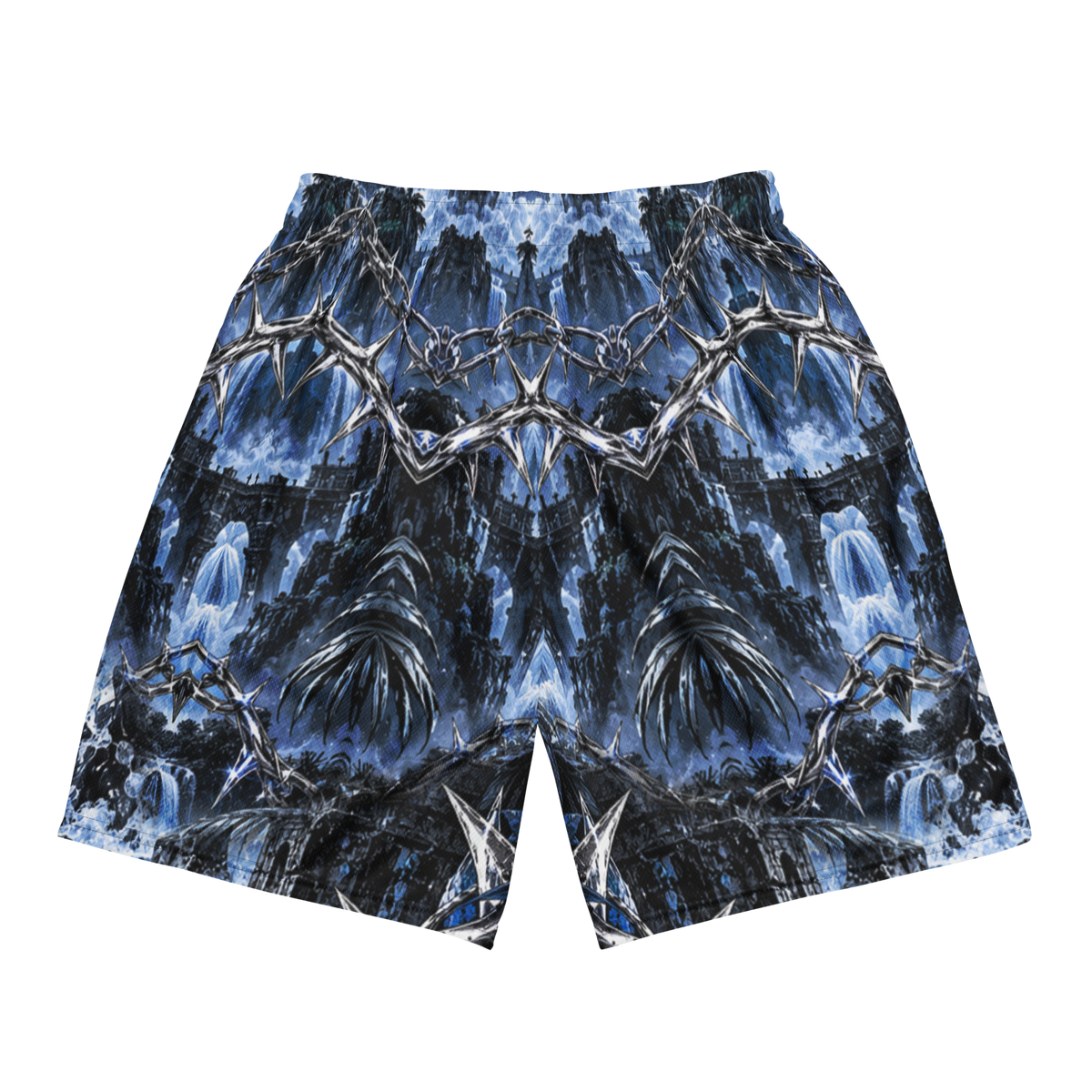 ICYS WORLD Frozen Kingdom Mesh Shorts – all-over print mesh shorts, back view