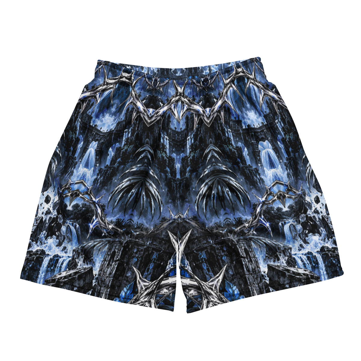 ICYS WORLD Frozen Kingdom Mesh Shorts – all-over print mesh shorts, front view