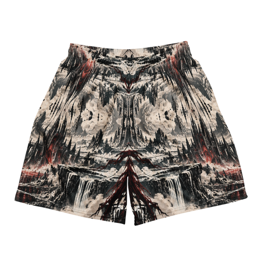 ICYS WORLD Skull Mesh Shorts – all-over print mesh shorts, front view