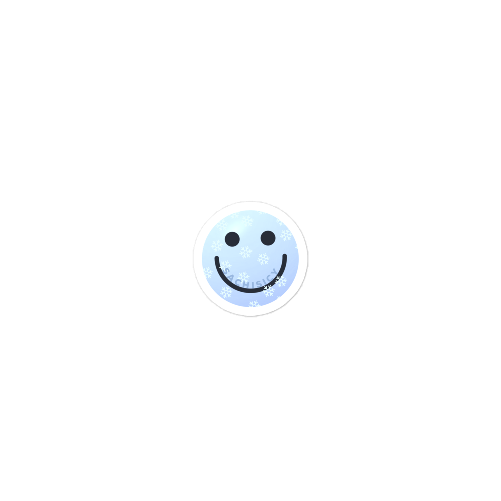 ICYS WORLD Smiley vinyl sticker – white