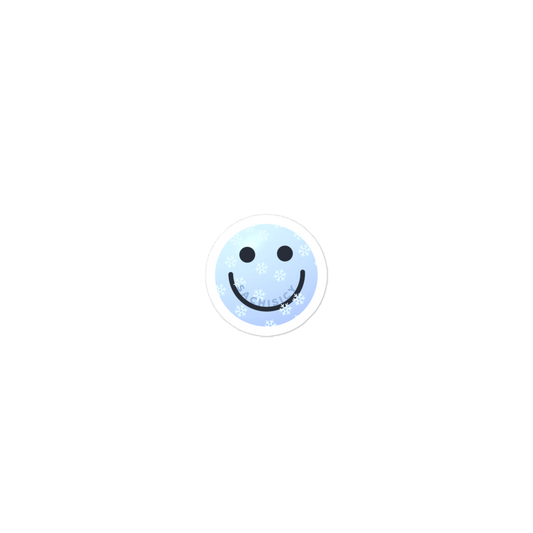 ICYS WORLD Smiley vinyl sticker – white