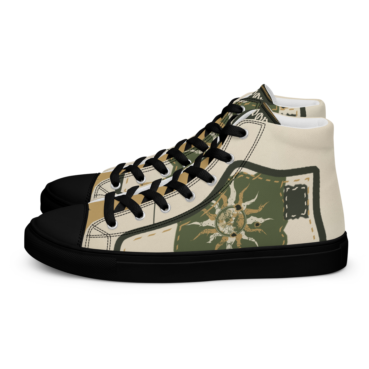 ICYS WORLD Hem Damage high-top sneakers, left view