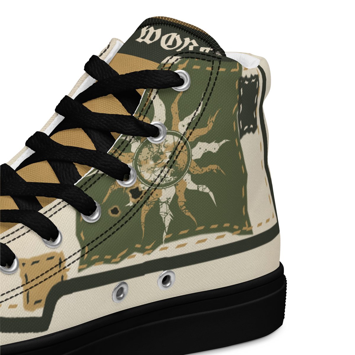 ICYS WORLD Hem Damage high-top sneakers, detail view