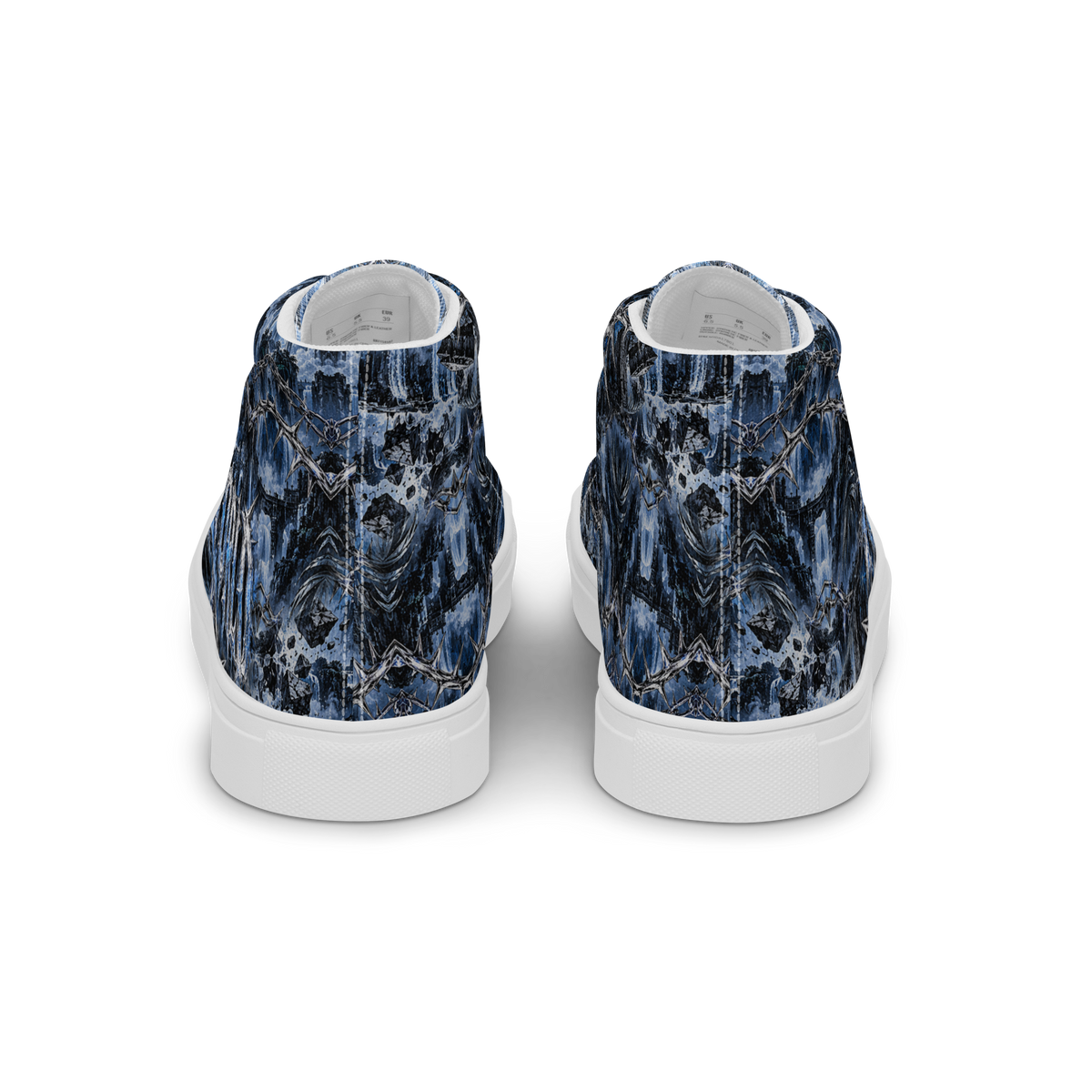ICYS WORLD Frozen Kingdom High-Tops – all-over print high-top sneakers, back view