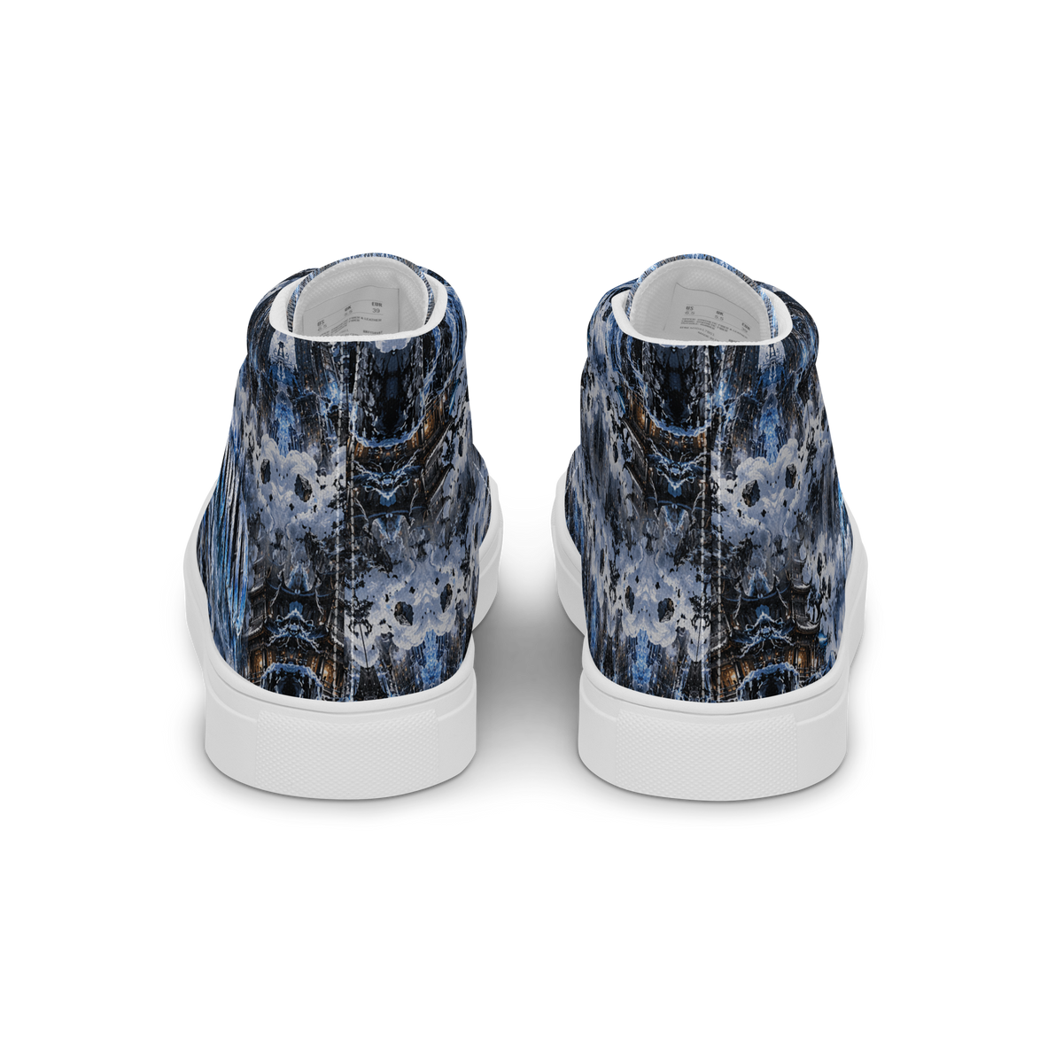 ICYS WORLD Dragon High-Tops – all-over print high-top sneakers, back view