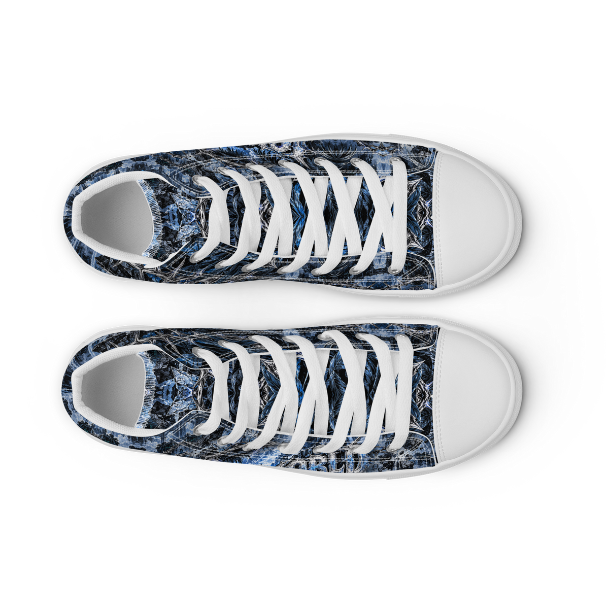 ICYS WORLD Frozen Kingdom High-Tops – all-over print high-top sneakers, top view
