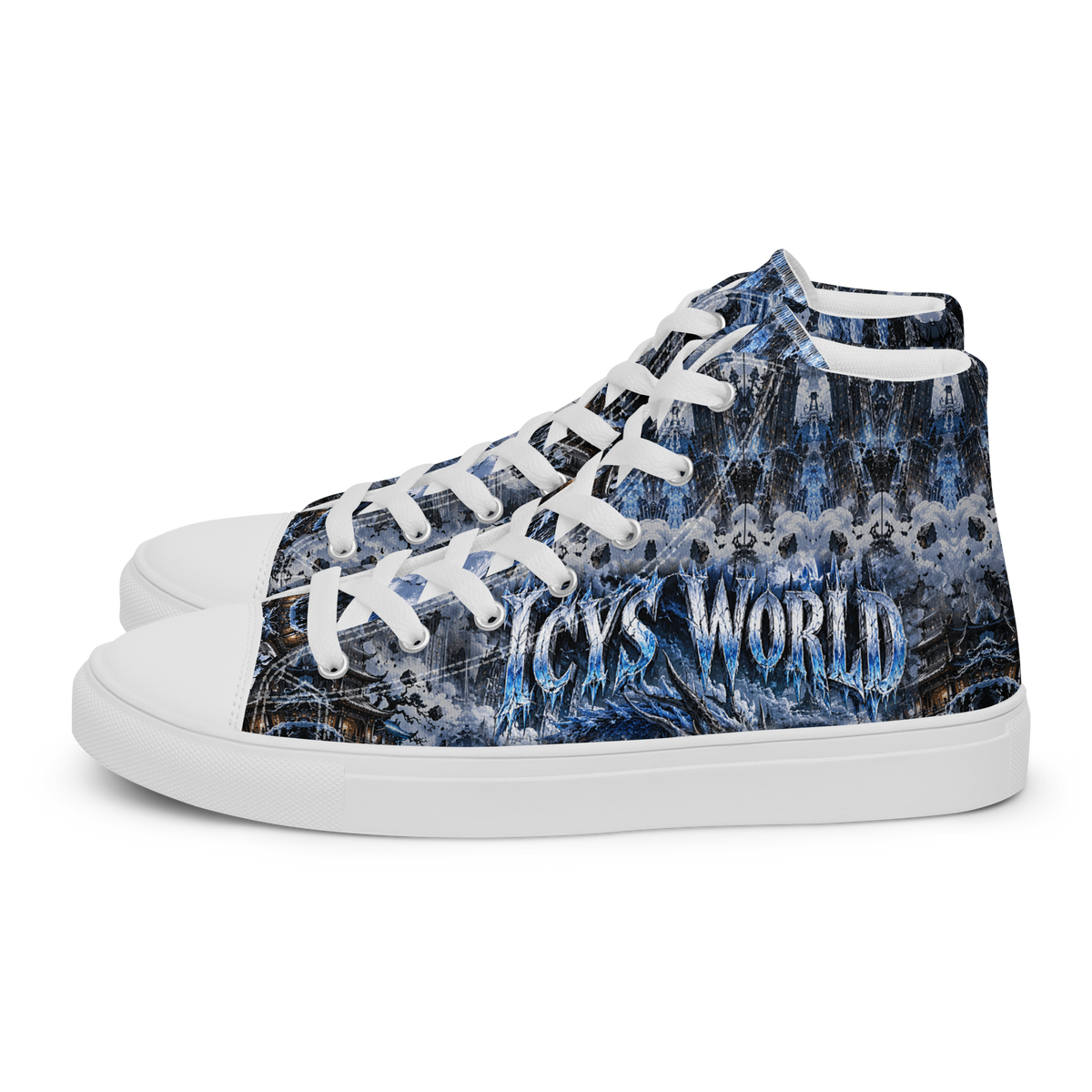 ICYS WORLD Dragon High-Tops – all-over print high-top sneakers, left view