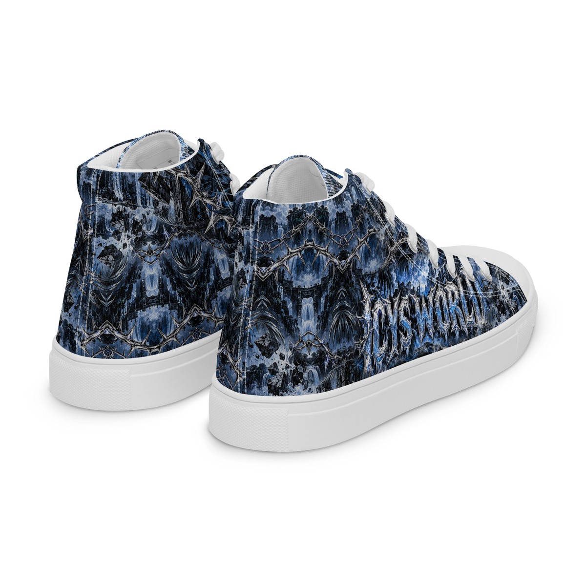 ICYS WORLD Frozen Kingdom High-Tops – all-over print high-top sneakers, right back view