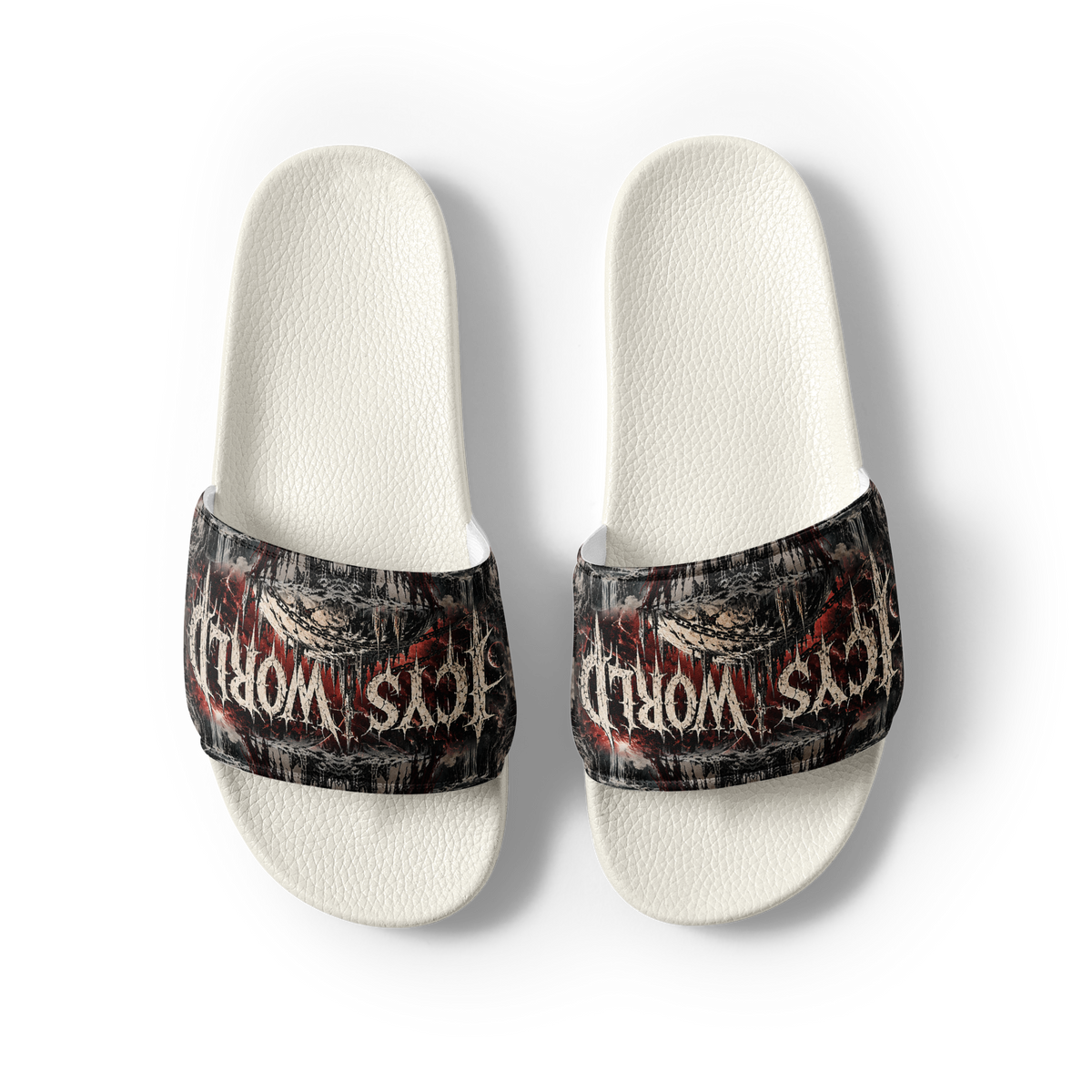 ICYS WORLD Skull Slides – printed slides, top view