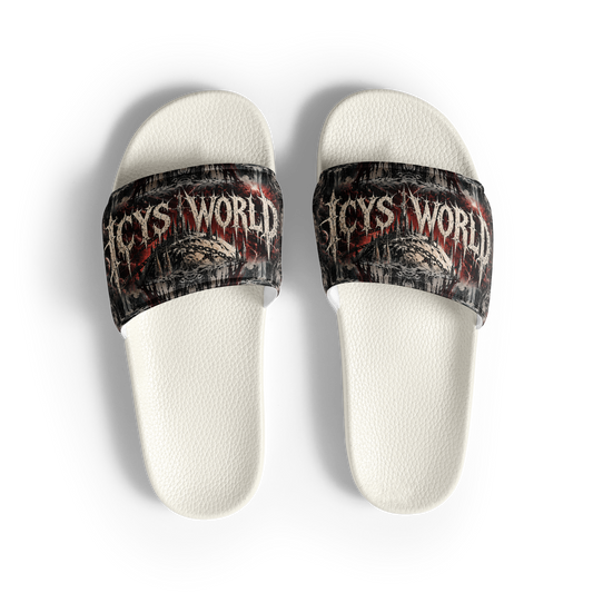 ICYS WORLD Skull Slides – printed slides, front view