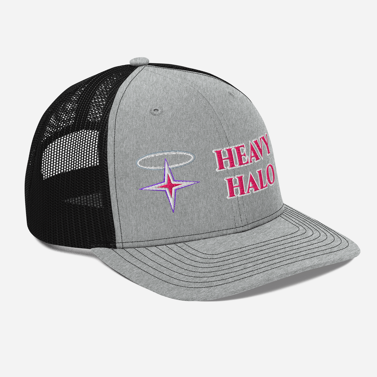 ICYS WORLD Heavy Halo trucker hat, right front view