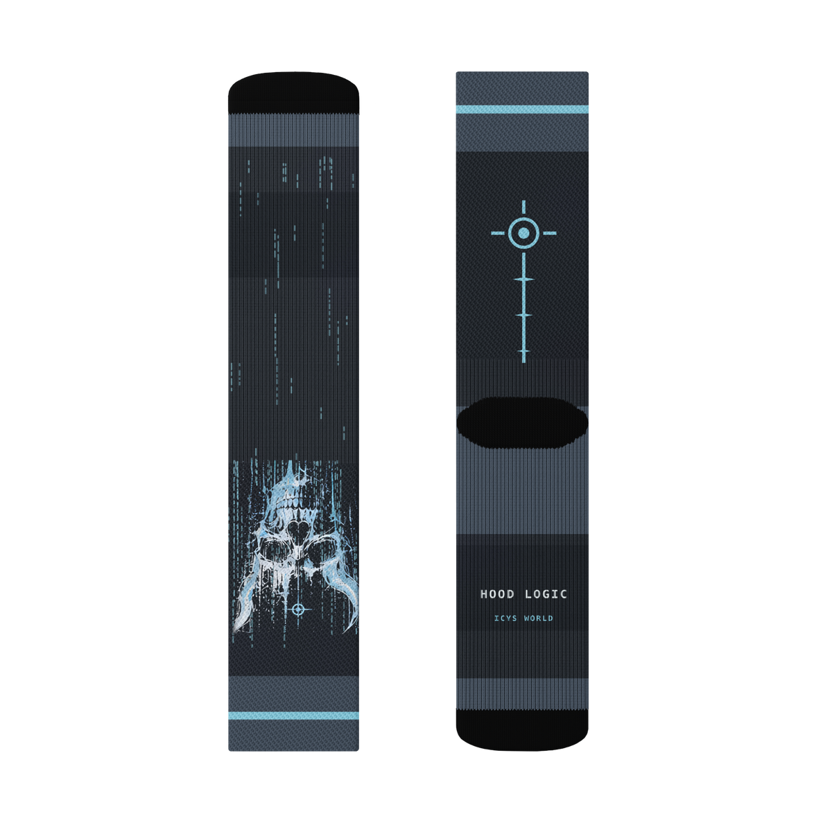 ICYS WORLD Hood Logic socks, detail view