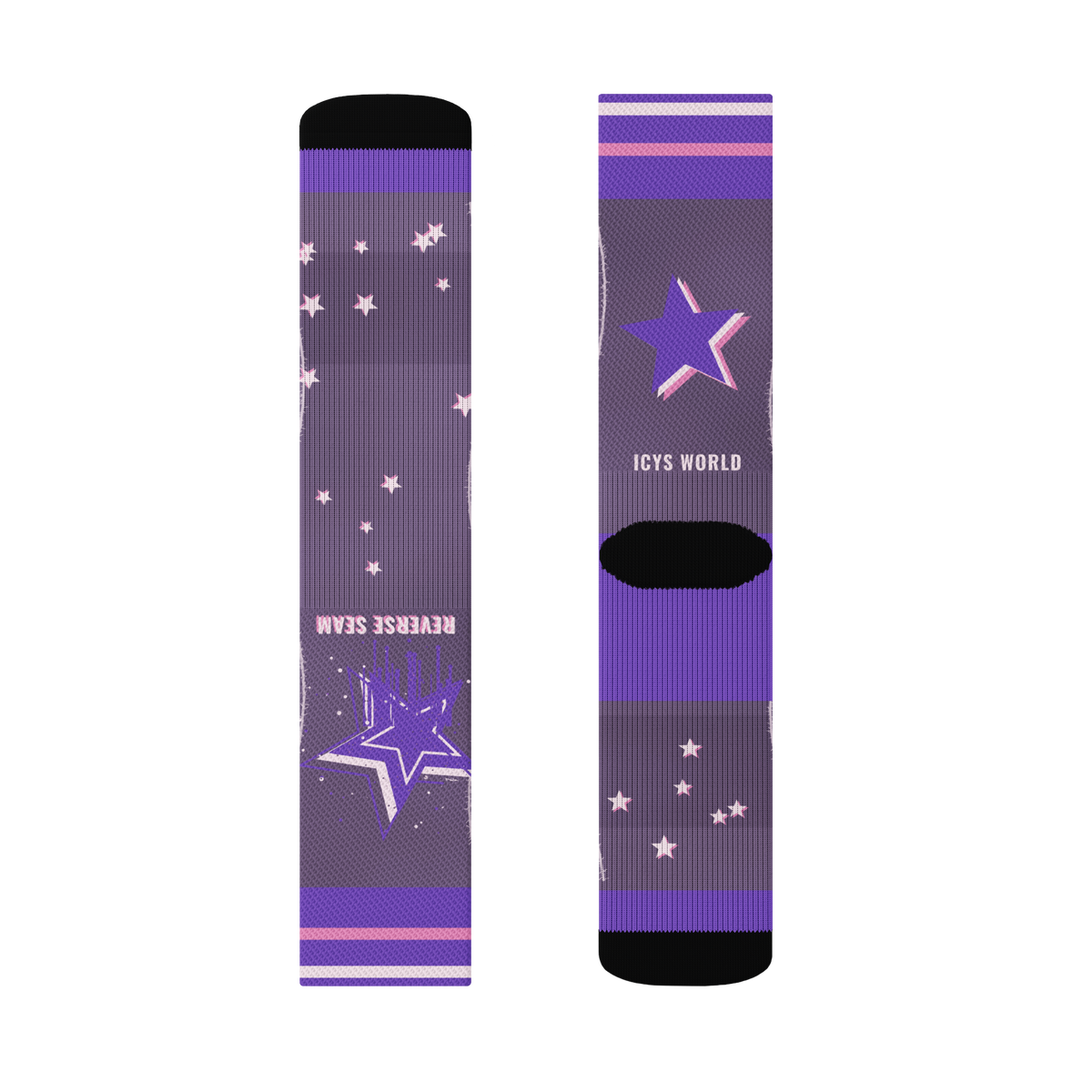 ICYS WORLD Reverse Seam socks, detail view