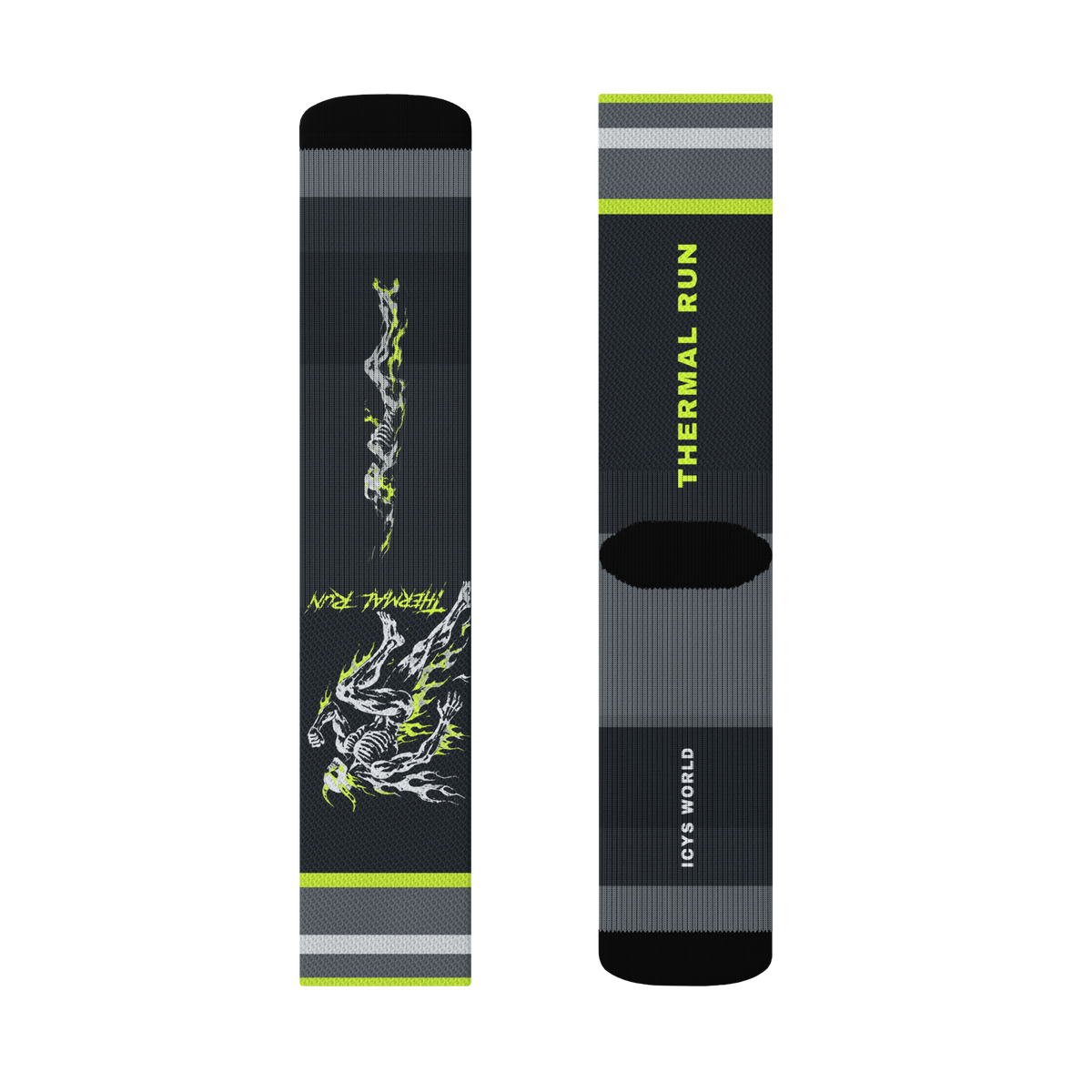 ICYS WORLD Thermal Run socks, detail view