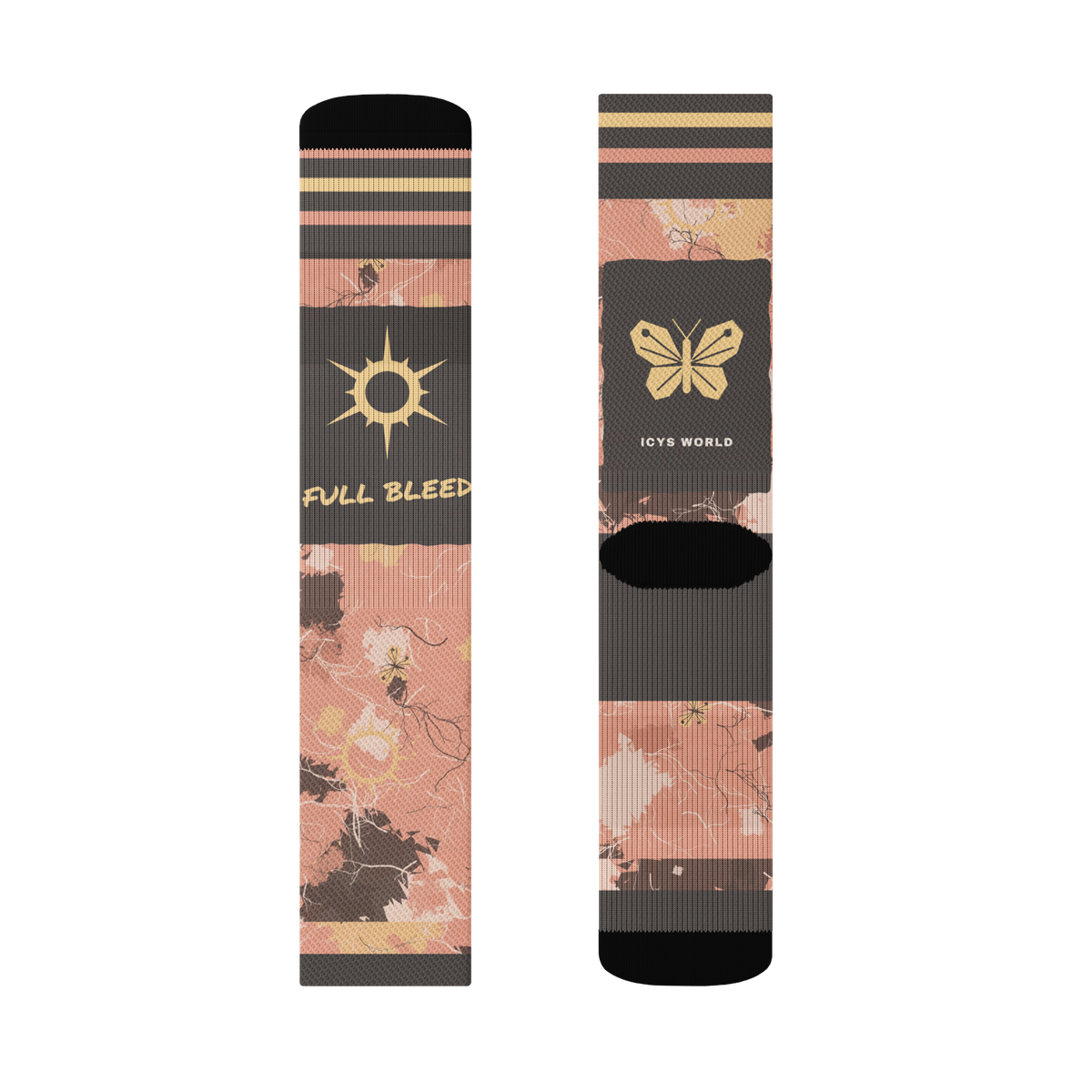 ICYS WORLD Full Bleed socks, detail view
