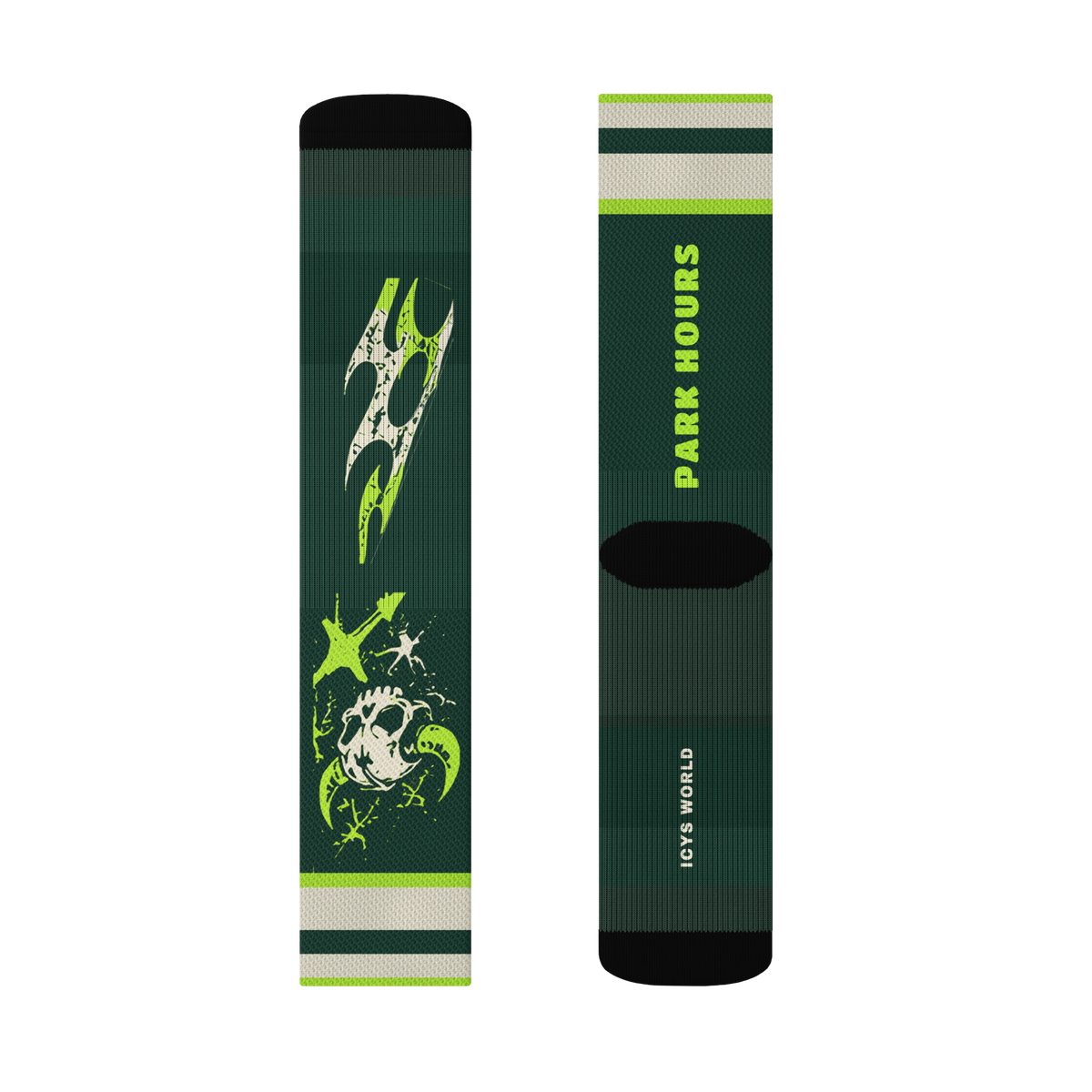 ICYS WORLD Park Hours socks, detail view