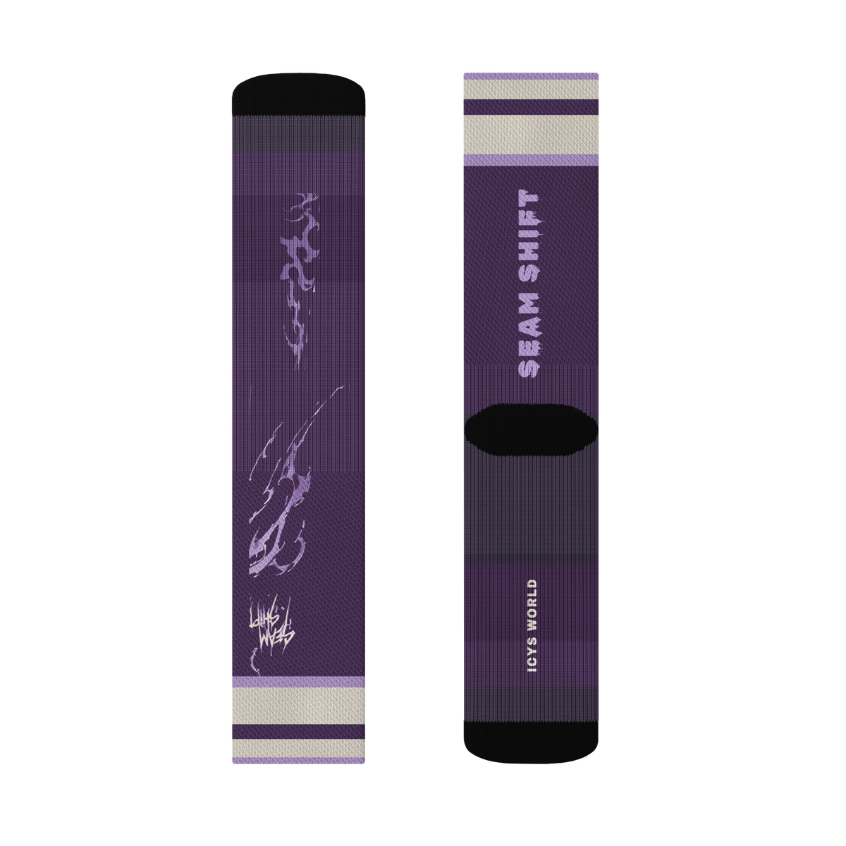 ICYS WORLD Seam Shift socks, detail view