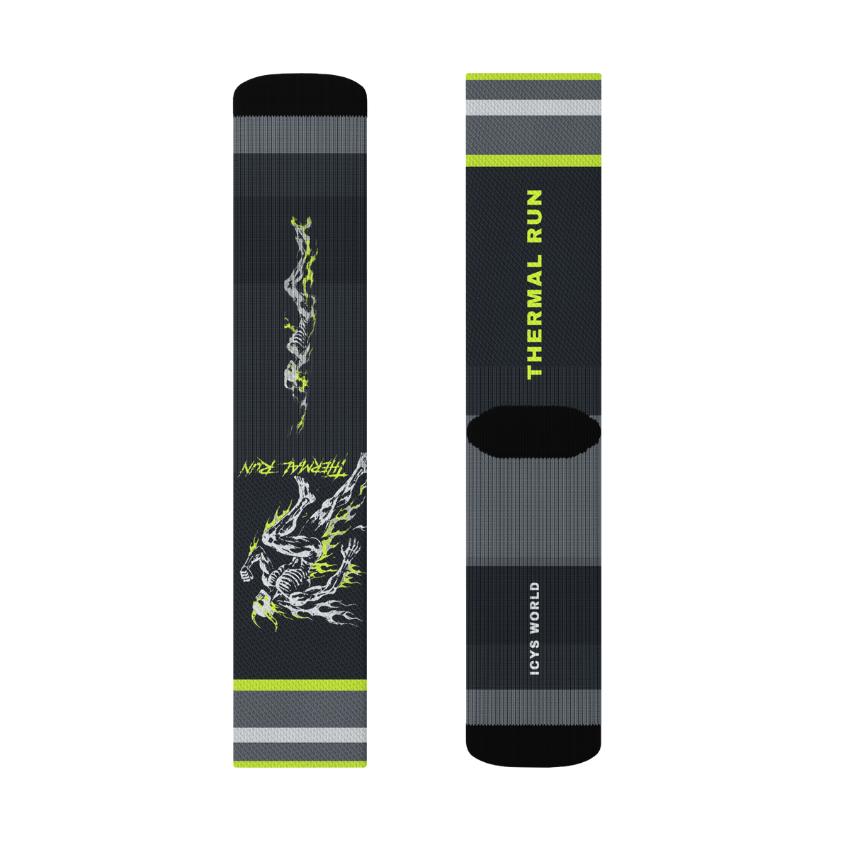 ICYS WORLD Thermal Run socks, detail view