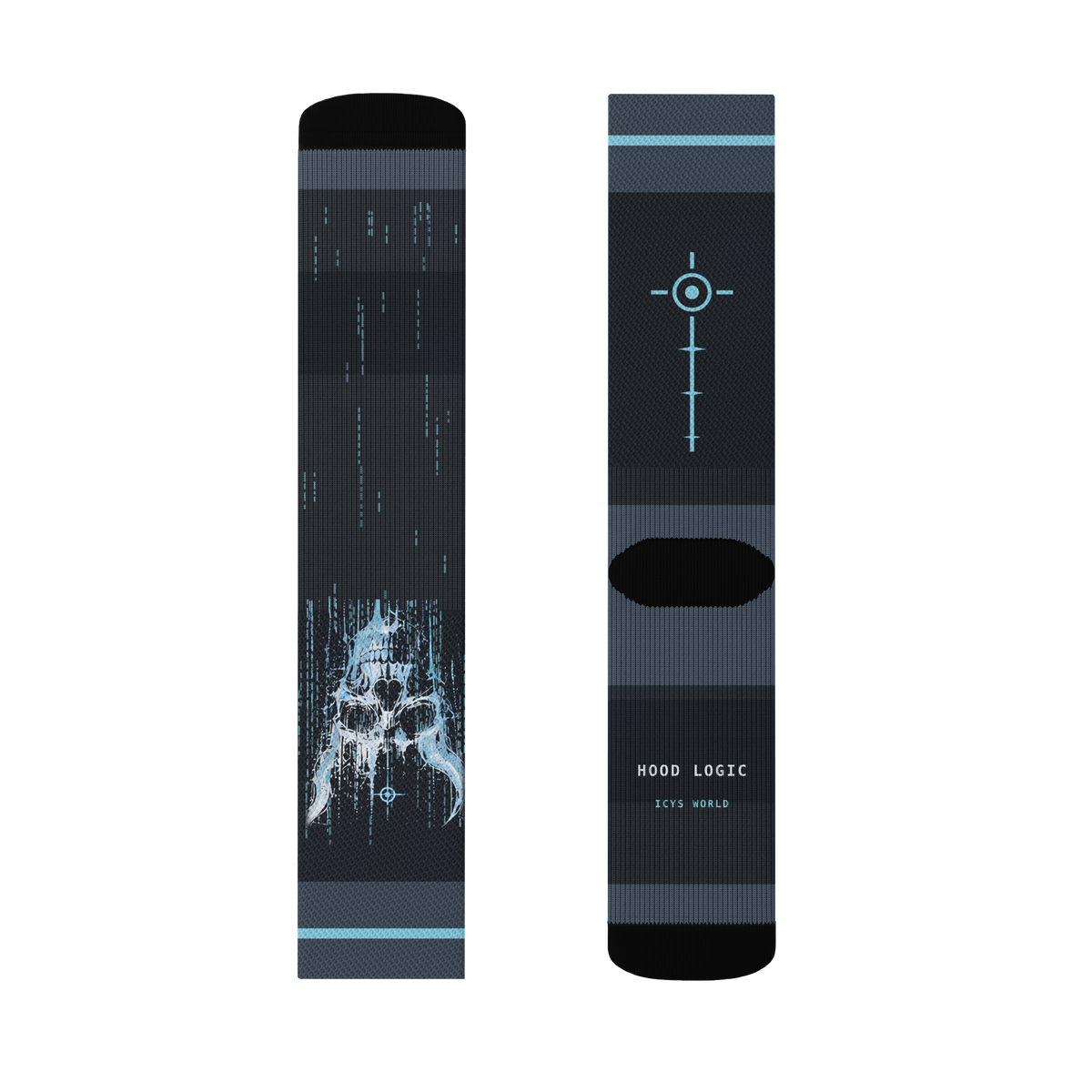 ICYS WORLD Hood Logic socks, detail view