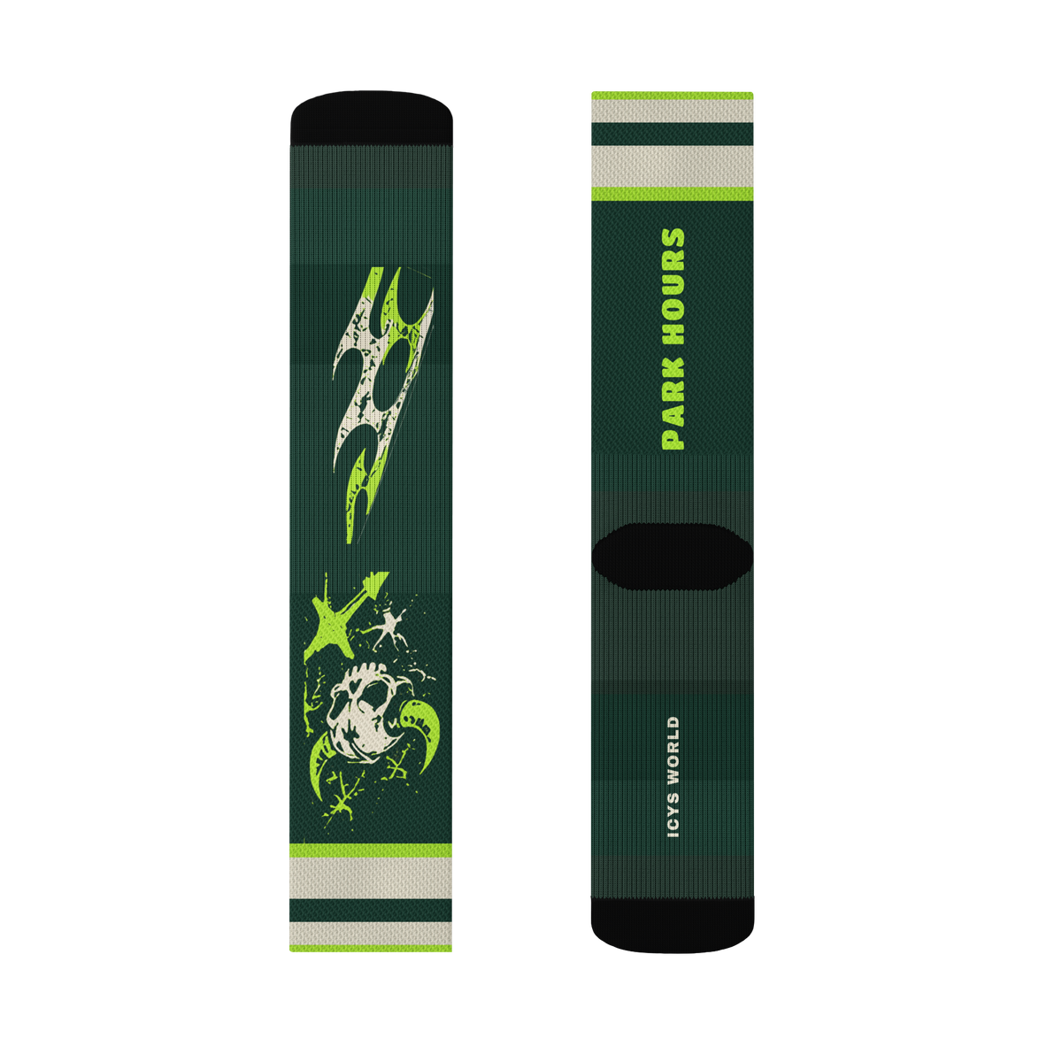 ICYS WORLD Park Hours socks, detail view