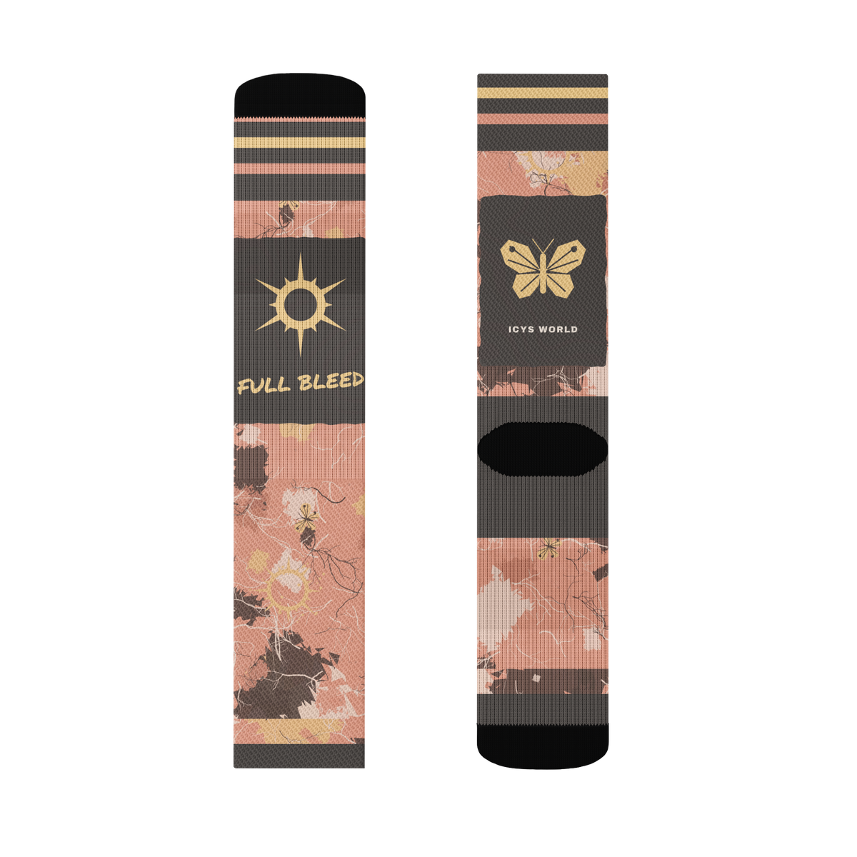 ICYS WORLD Full Bleed socks, detail view