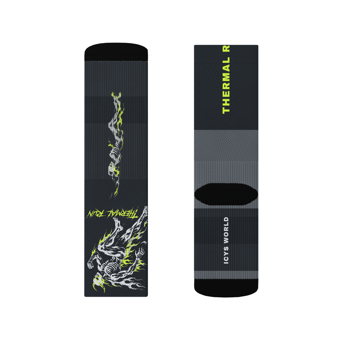 ICYS WORLD Thermal Run socks, detail view