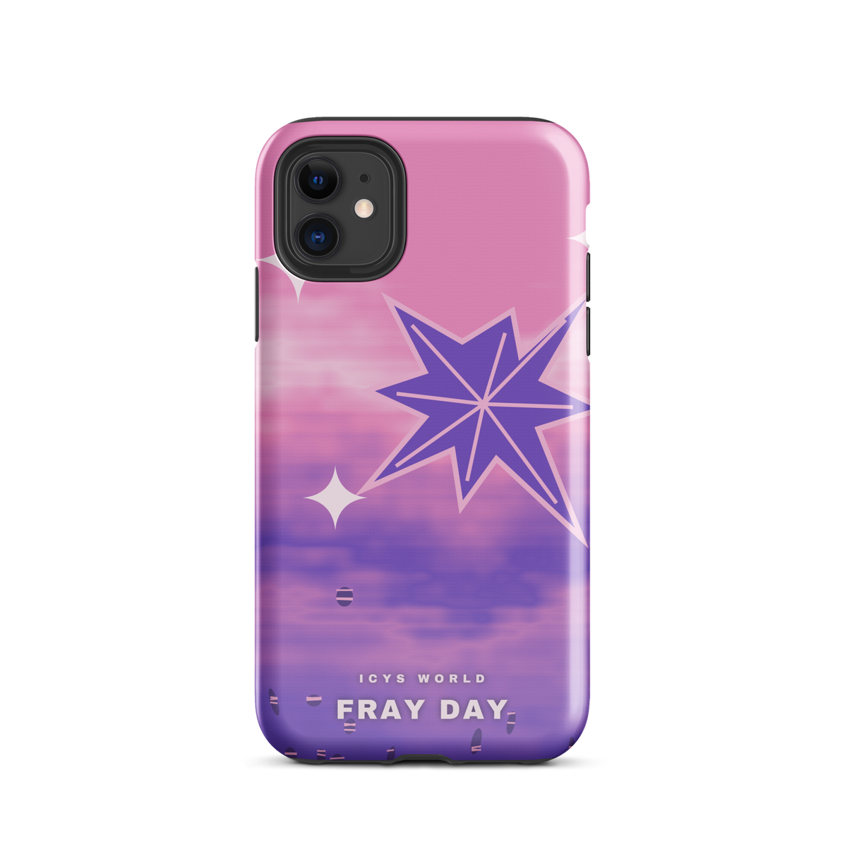 ICYS WORLD Fray Day iPhone case on iPhone 11, glossy finish