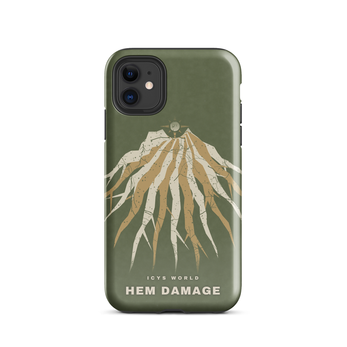 ICYS WORLD Hem Damage iPhone case on iPhone 11, glossy finish