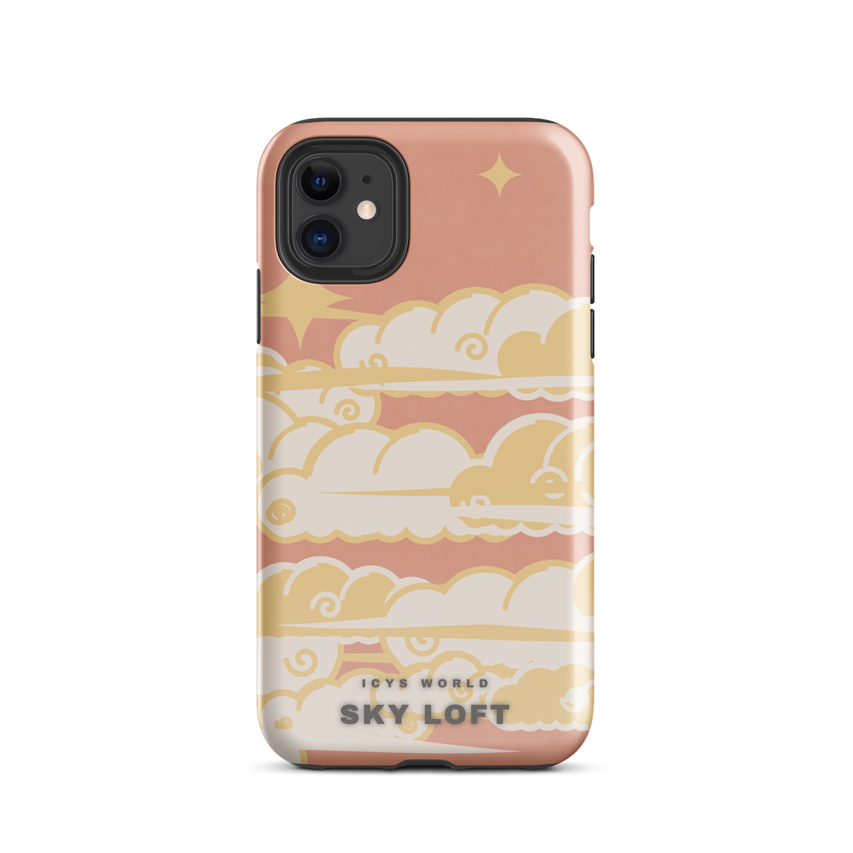 ICYS WORLD Sky Loft iPhone case on iPhone 11, glossy finish
