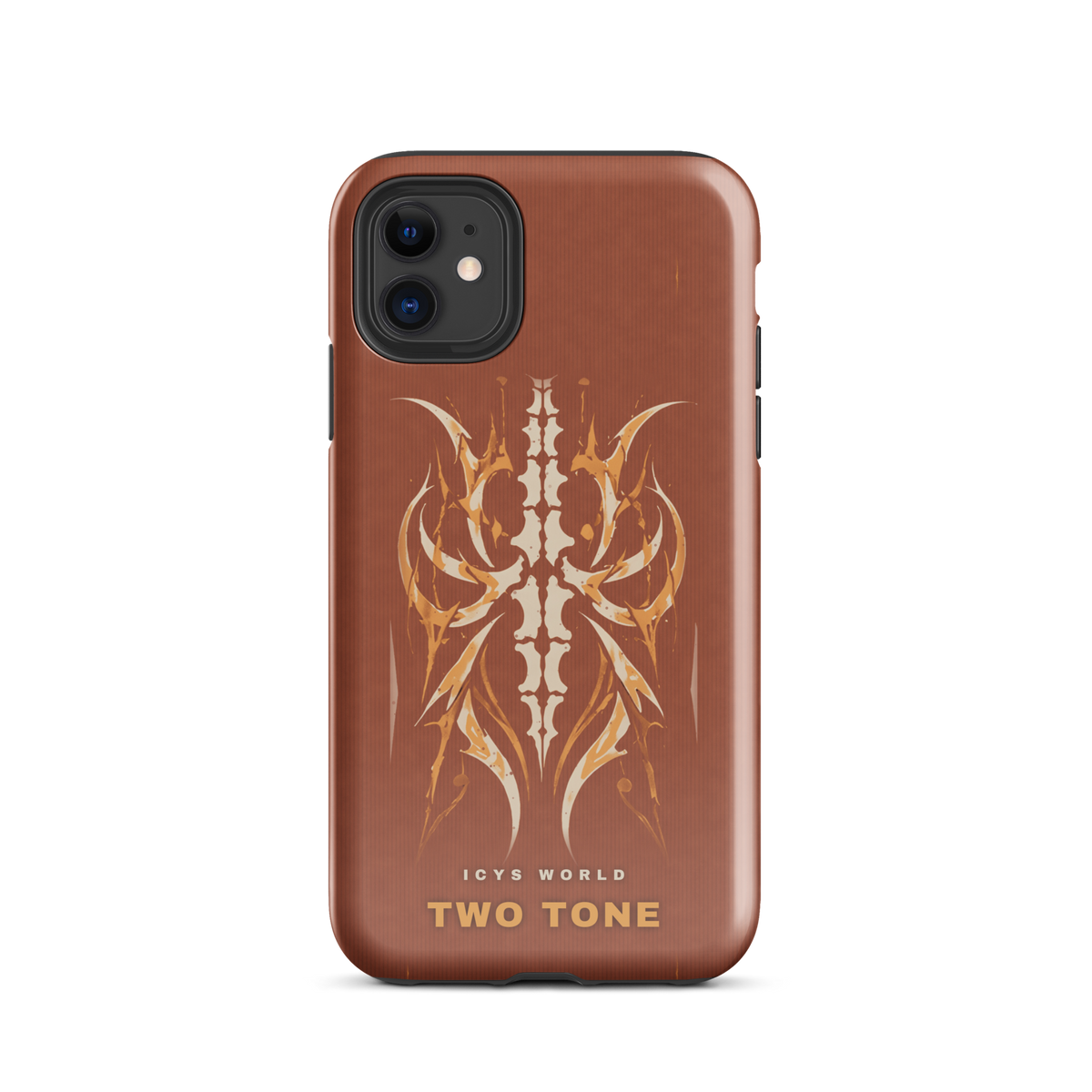 ICYS WORLD Two Tone iPhone case on iPhone 11, glossy finish