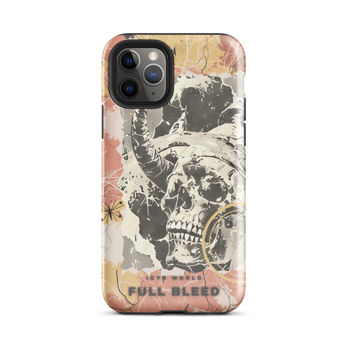 ICYS WORLD Full Bleed iPhone case on iPhone 11 Pro, glossy finish