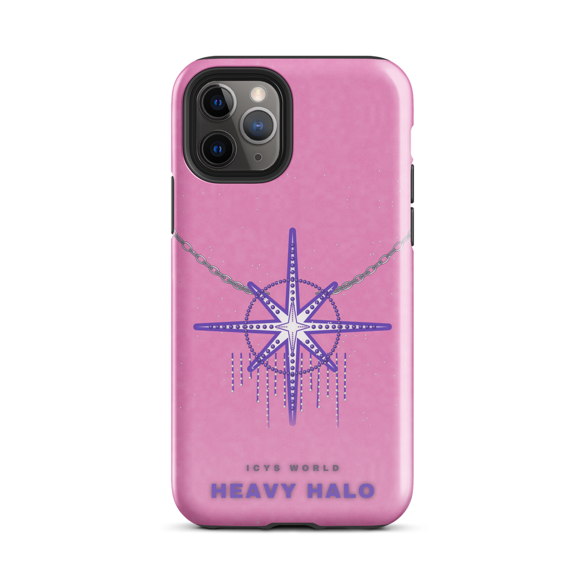 ICYS WORLD Heavy Halo iPhone case on iPhone 11 Pro, glossy finish