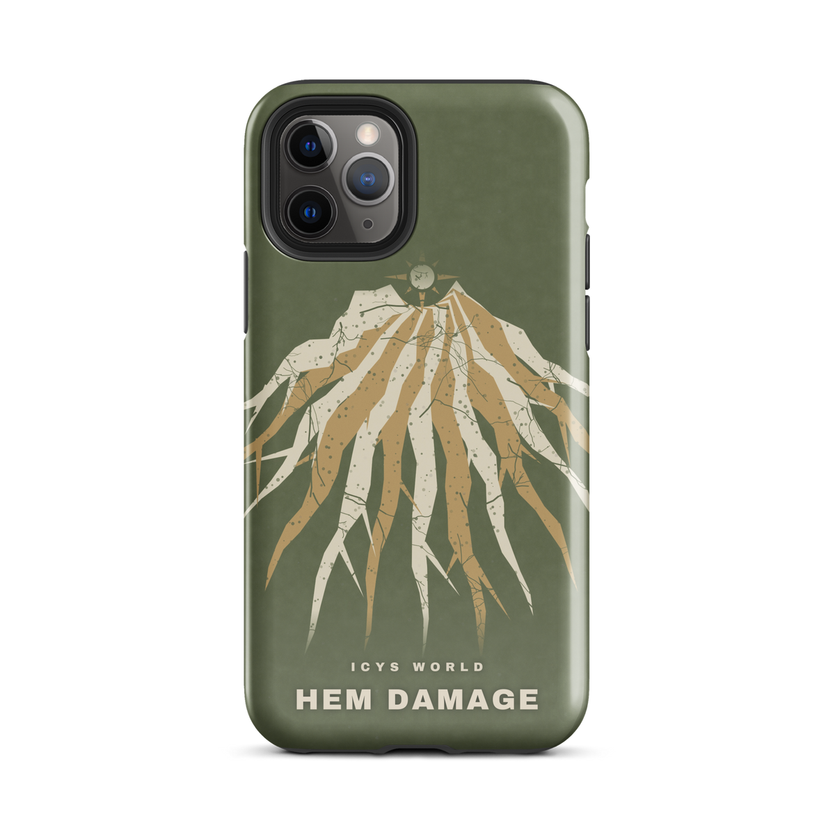 ICYS WORLD Hem Damage iPhone case on iPhone 11 Pro, glossy finish