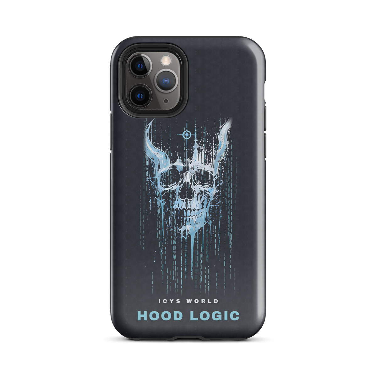 ICYS WORLD Hood Logic iPhone case on iPhone 11 Pro, glossy finish