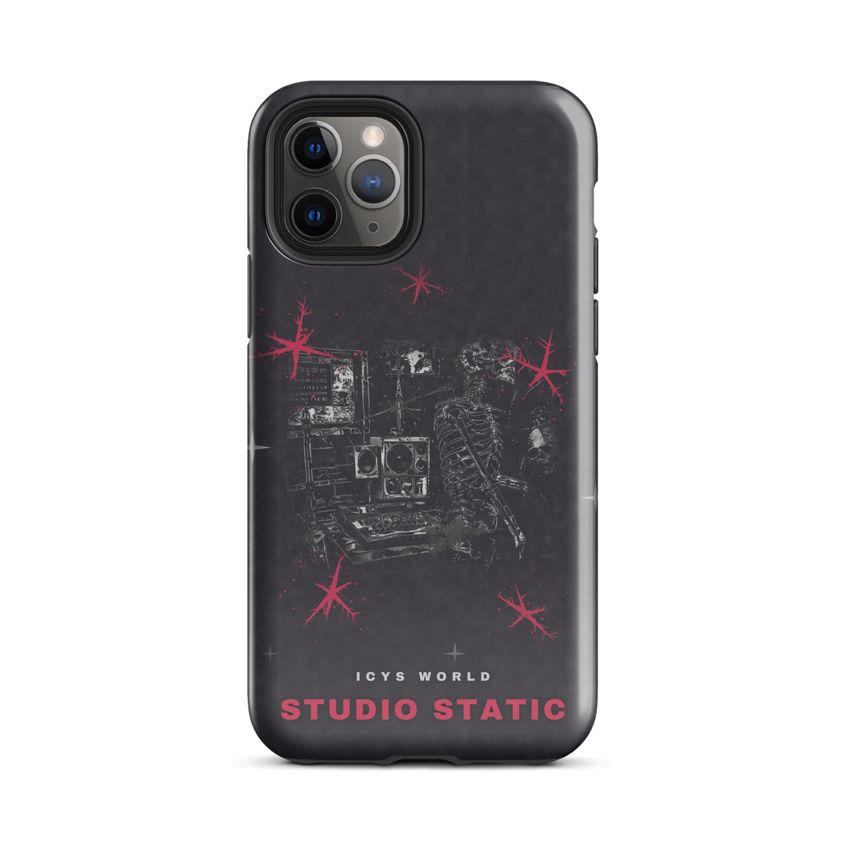 ICYS WORLD Studio Static iPhone case on iPhone 11 Pro, glossy finish