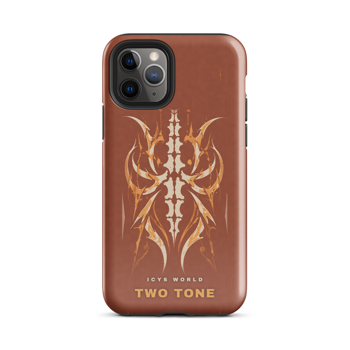 ICYS WORLD Two Tone iPhone case on iPhone 11 Pro, glossy finish