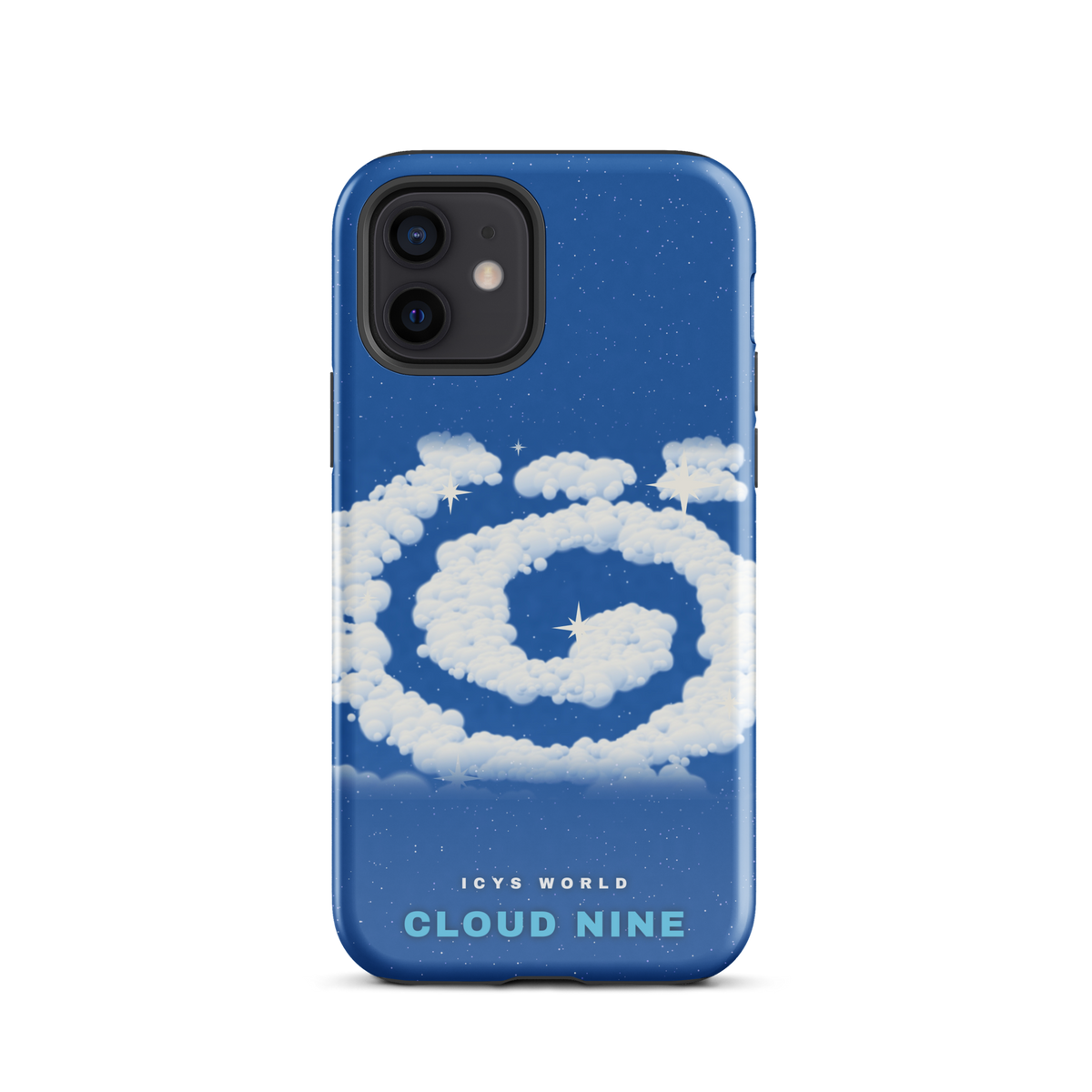 ICYS WORLD Cloud Nine iPhone case on iPhone 12, glossy finish