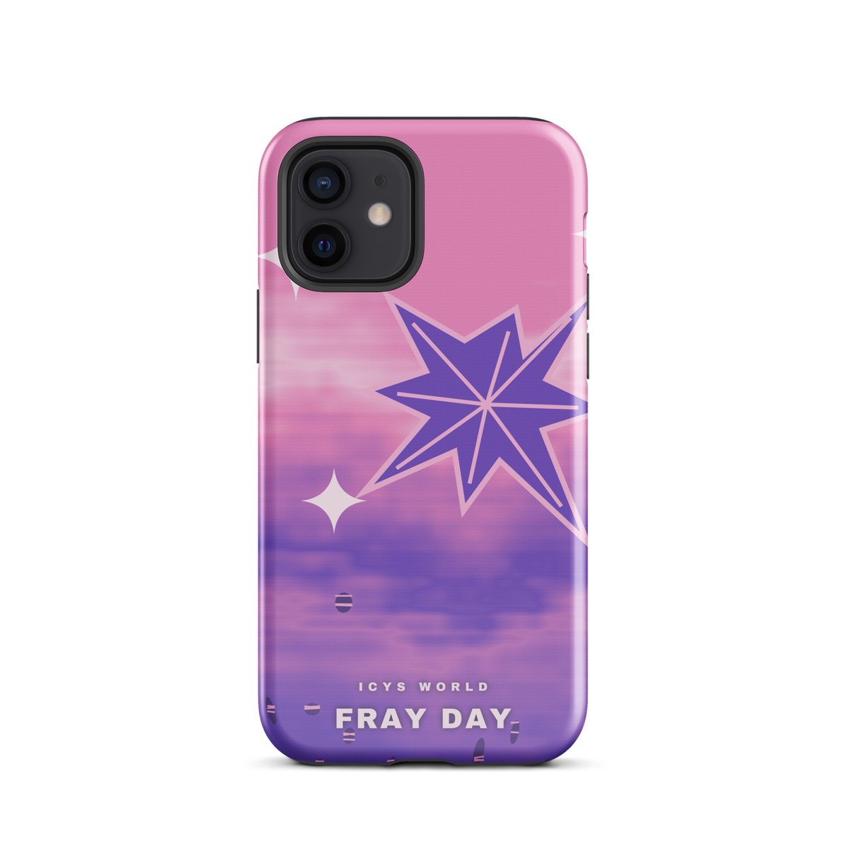 ICYS WORLD Fray Day iPhone case on iPhone 12, glossy finish