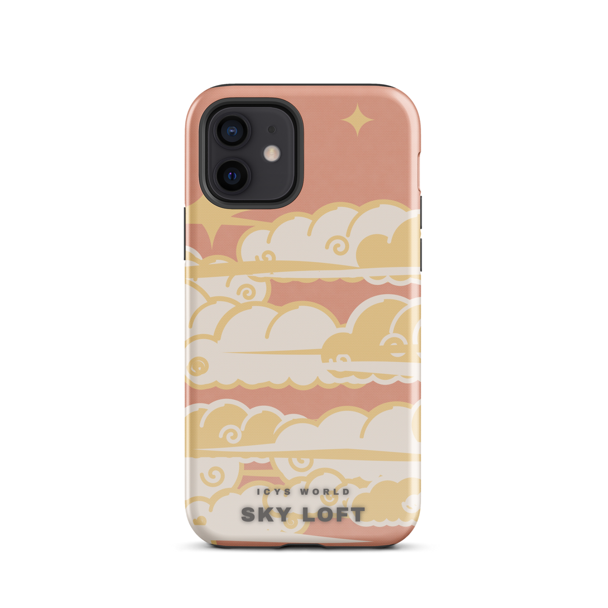 ICYS WORLD Sky Loft iPhone case on iPhone 12, glossy finish