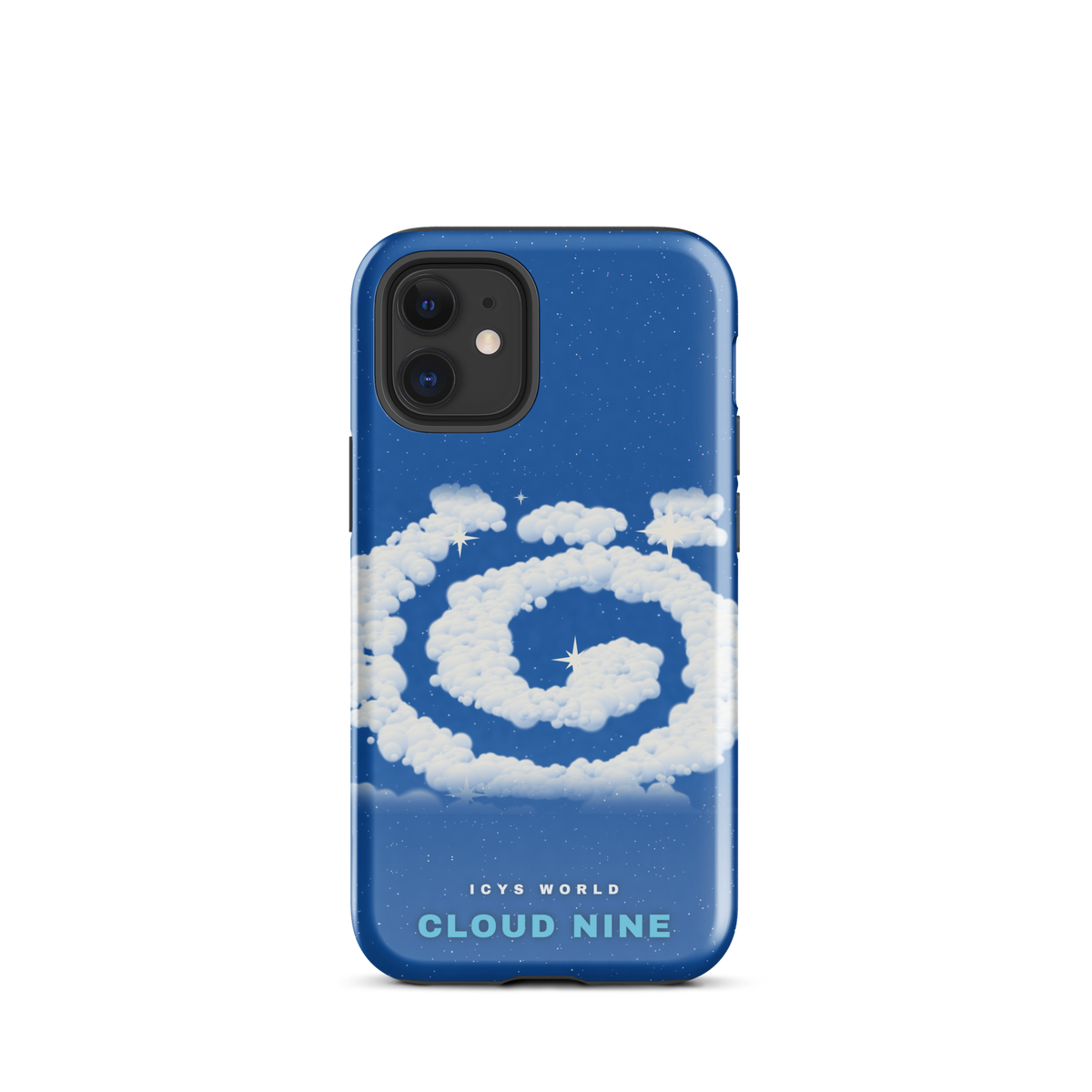 ICYS WORLD Cloud Nine iPhone case on iPhone 12 mini, glossy finish
