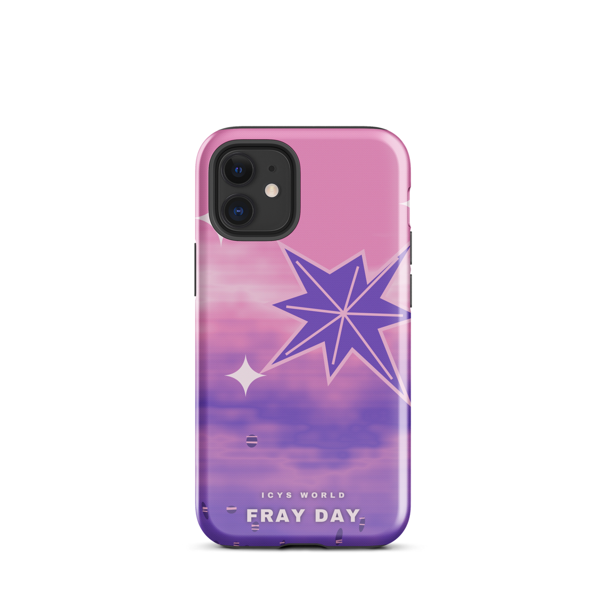 ICYS WORLD Fray Day iPhone case on iPhone 12 mini, glossy finish