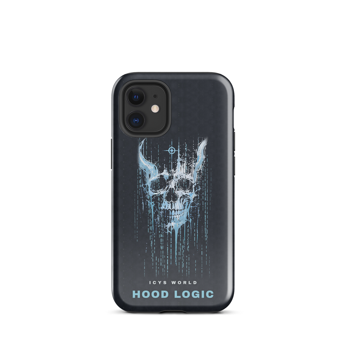 ICYS WORLD Hood Logic iPhone case on iPhone 12 mini, glossy finish