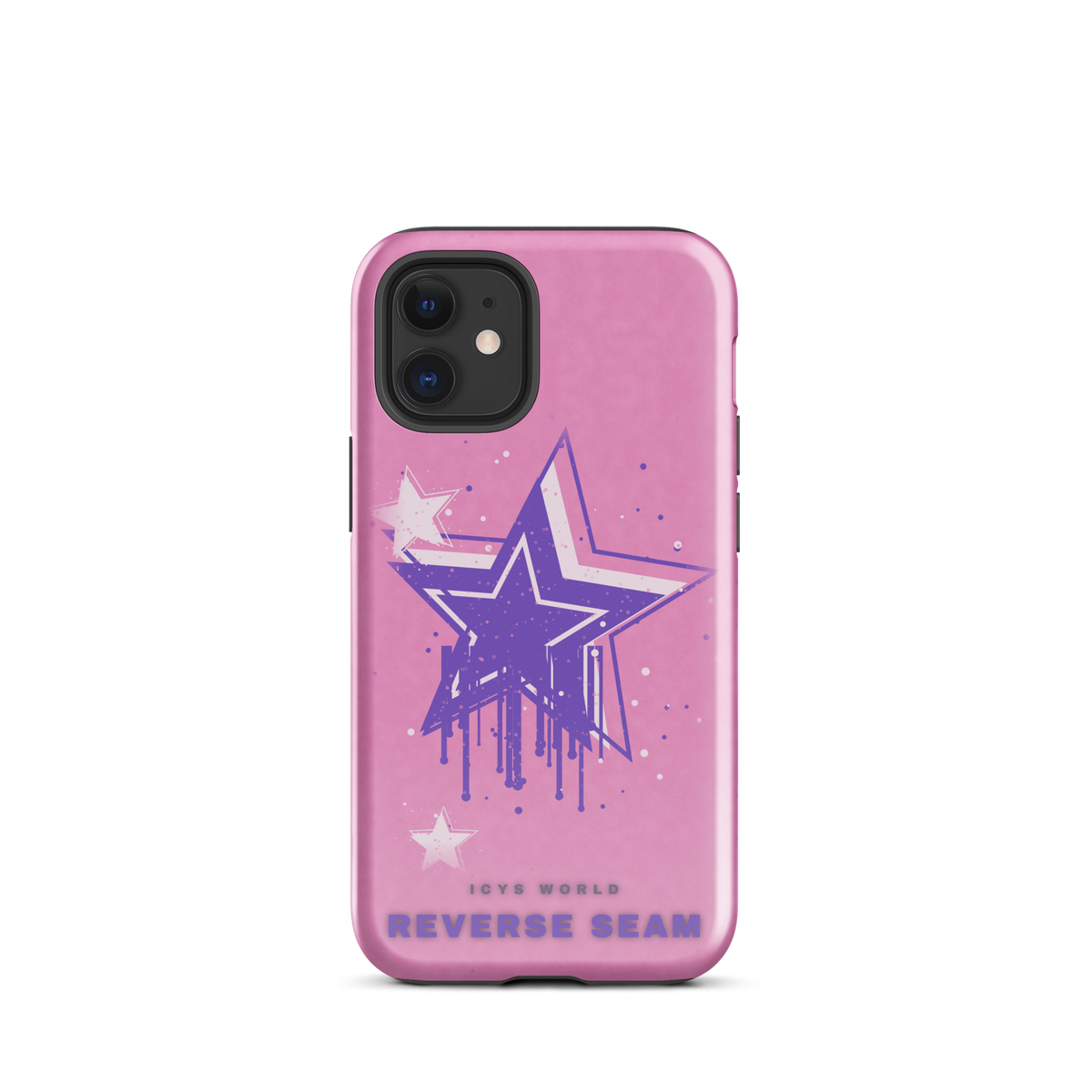 ICYS WORLD Reverse Seam iPhone case on iPhone 12 mini, glossy finish