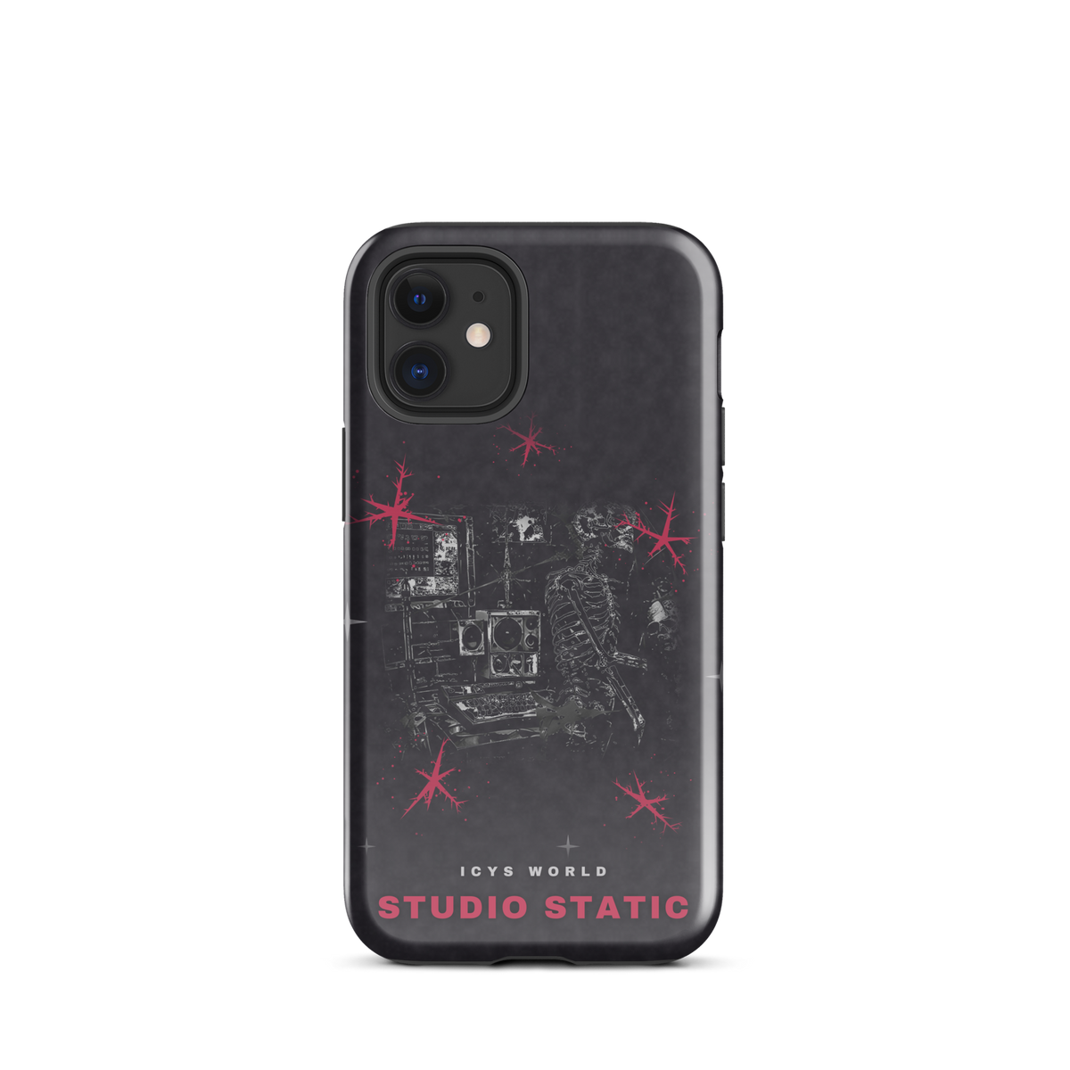 ICYS WORLD Studio Static iPhone case on iPhone 12 mini, glossy finish
